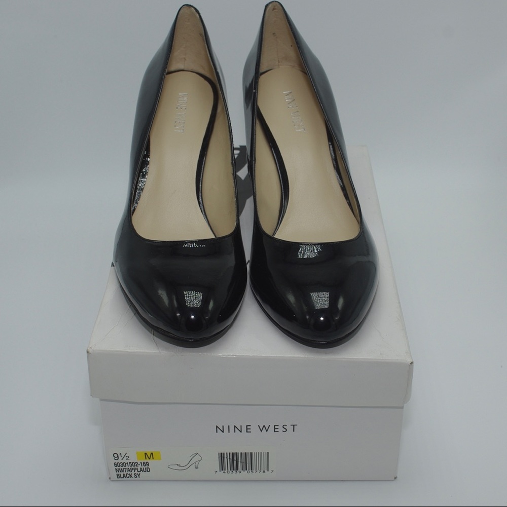 Nine West Applaud Black Synthetic Pump 9.5M